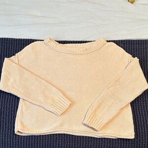 American Eagle Outfitters Cream Crew Neck Sweater
